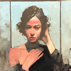 Image of Woman in Blue by Michael Carson