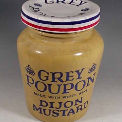 Grey Poupon Mustard Jar by Karen Shapiro Image of Grey Poupon Mustard Jar by Karen Shapiro