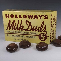 Image of Milk Duds candy box w 5 candies by Karen Shapiro