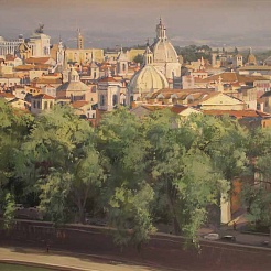 Image of A Walk by the Tiber (view of Rome from Castel Sant' Angelo) by Brad Aldridge