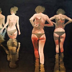 Moon Swimming by Michael Carson Image of Moon Swimming by Michael Carson