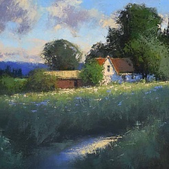 Image of Farm and Creek by Romona Youngquist