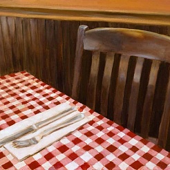 Image of Red Check Tablecloth by Eve Plumb