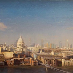 Image of St. Paul's Cathedral, London (view from Tate Museum)   by Brad Aldridge