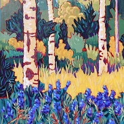 Image of Aspen and Lupine by Claudia Hartley