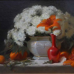 Image of Light on Orange and White by Cary Ennis