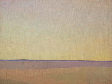 Image of Three Ravens with Blue Horizon by David Grossmann