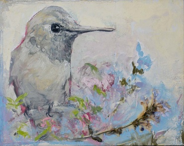 Image of Blue Garden-Hummingbird Considered by Mary Roberson