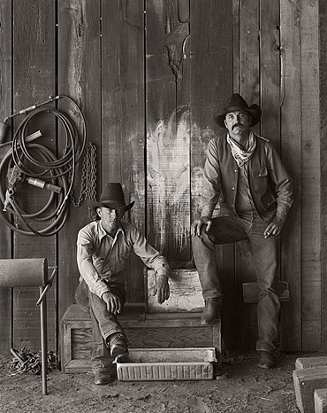 Image of Buster Scarborough and Bob Pulley, A Bar V Ranch, Arizona by Jay Dusard