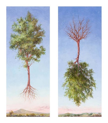 Image of Alchemical Trees (diptych) by Jo-Ann Lowney