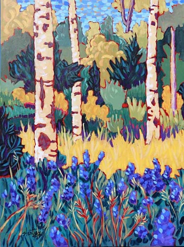 Image of Aspen and Lupine by Claudia Hartley