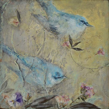 Image of Cerulean Warbler Composition by Mary Roberson